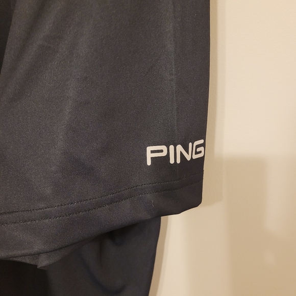 Ping Dri Fibre Dynamics Black Polo Golf Shirt with Striped Design Size XXL - Picture 8 of 8